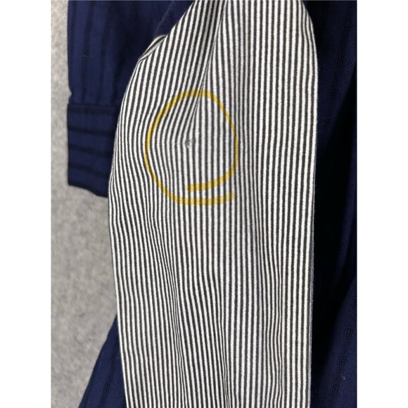 Moulinette Soeurs Anthropologie Dress Women's 8 Navy High Lo Button Up Cocktail - Picture 10 of 12